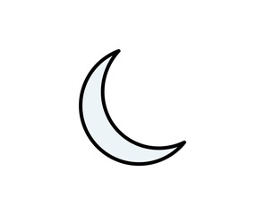 Fototapeta na wymiar Moon premium line icon. Simple high quality pictogram. Modern outline style icons. Stroke vector illustration on a white background. 