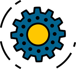 Gear icon. Science concept icon style