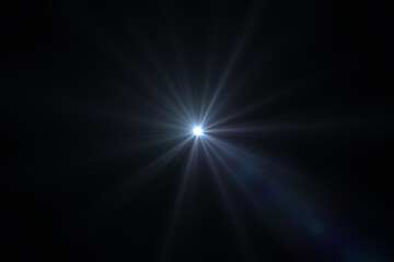 Obraz premium Natural, lens flare on the black background
