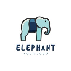 Logo illustration elephant elegant simple