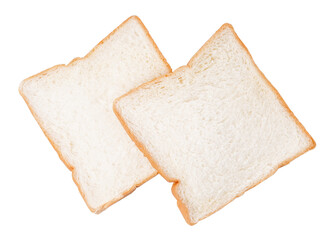 Top view delicious whole wheat bread isolated