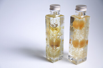 ハーバリウム 瓶 きれい 黄色 イエロー インテリア