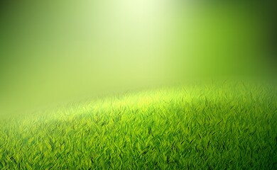 Fototapeta na wymiar Background for a presentation on ecology. Grass in the morning fog. Abstract vector illustration of grass on a green background in the morning sun.