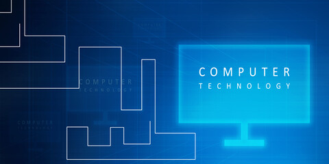 Fototapeta premium Digital Abstract technology background,2d illustration 