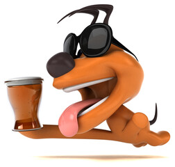 Fun dog - 3D Illustration