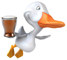 Fun duck - 3D Illustration
