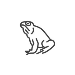 Frog amphibia line icon