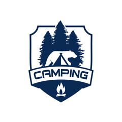 camping logo , adventure logo vector