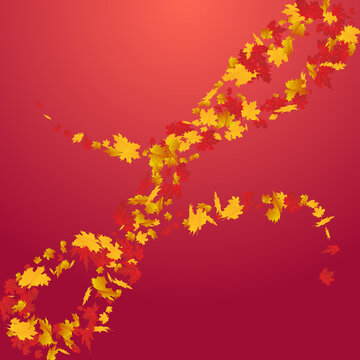 Colorful Floral Vector Red Background. Wallpaper
