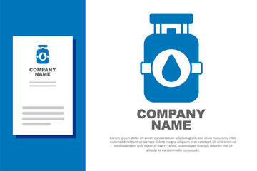 Blue Propane gas tank icon isolated on white background. Flammable gas tank icon. Logo design template element. Vector