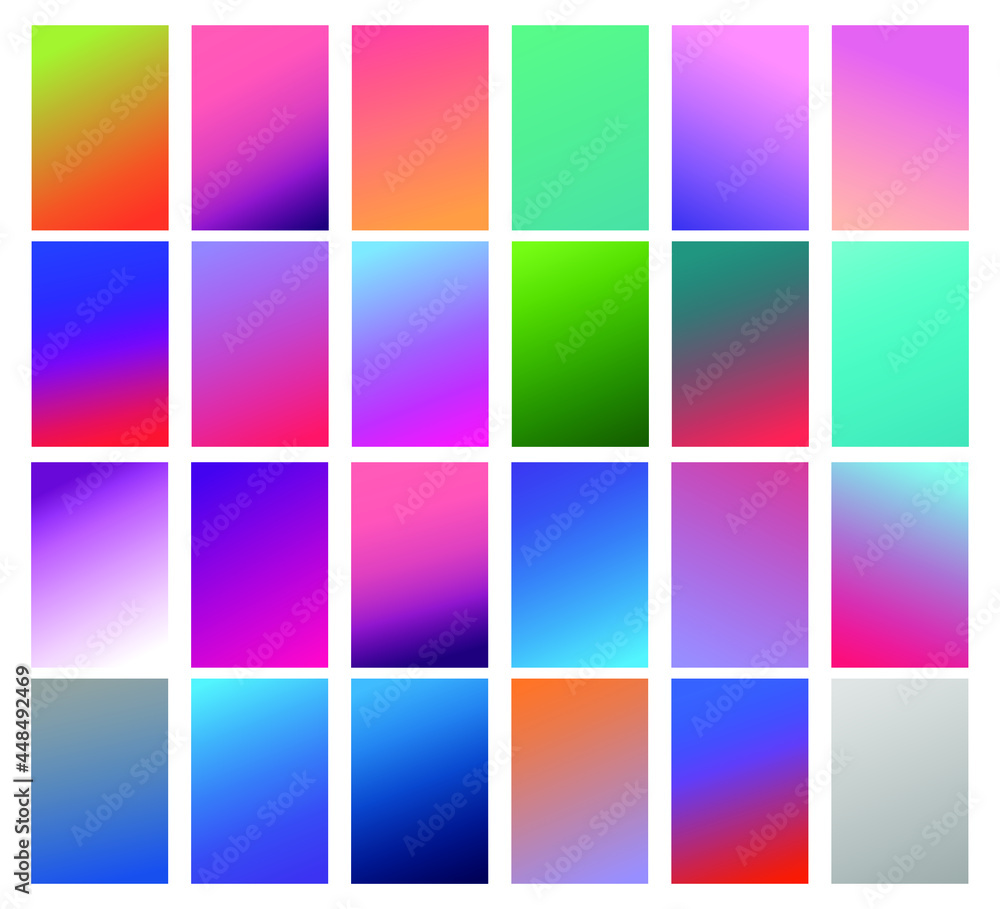 Poster abstract colorful vector blurred gradient backgrounds. holographic template for your cover and desig