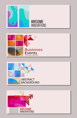 Vector abstract design banner web template and card name
