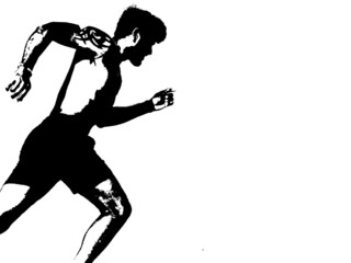 A creative running man vector illustration design