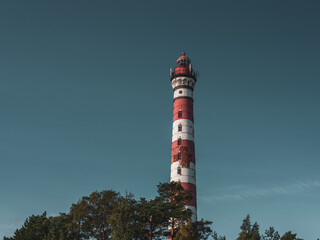 red lighthouse tower