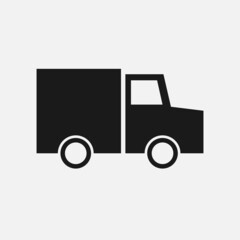 Truck icon in black and white style