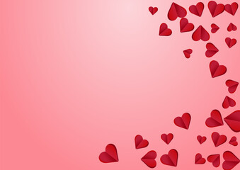 Maroon Color Papercut Vector Pink  Backgound. 3d