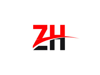 ZH Letter Initial Logo Design Template