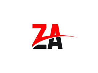 ZA Letter Initial Logo Design Template