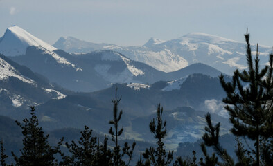 Snowy Mount Gorbea in the distance