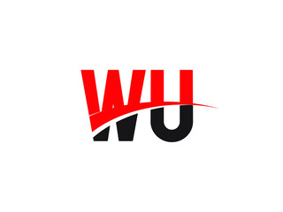 WU Letter Initial Logo Design Template
