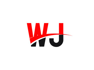 WJ Letter Initial Logo Design Template