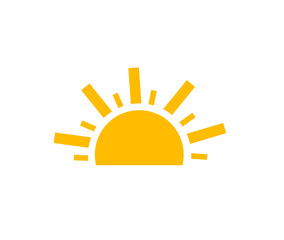 Vector illustration of sunrise sun