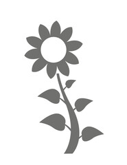 Sunflower icon isolated on white background