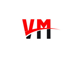 VM Letter Initial Logo Design Template