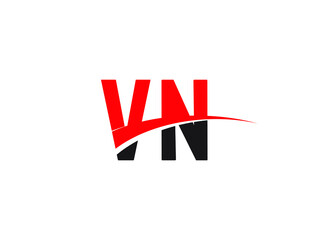 VN Letter Initial Logo Design Template