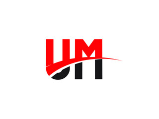 UM Letter Initial Logo Design Template