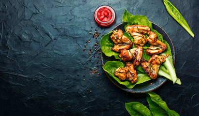 Grilled chicken wings
