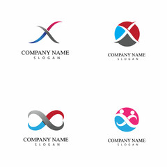 X Letter Logo Template vector icon illustration design
