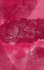 Hand drawing watercolor pink abstract ink background. Use for poster, print, card, postcard, menu, banner, advertising