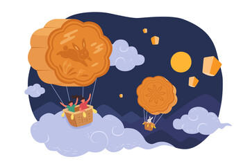 Mid autumn festival illustration