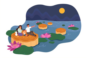 Mid autumn festival illustration