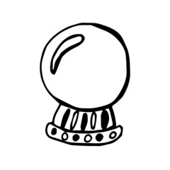 Doodle is a magic ball for predicting the future. Fortune Teller's Crystal Ball
