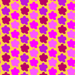 Pink flower simple seamless pattern