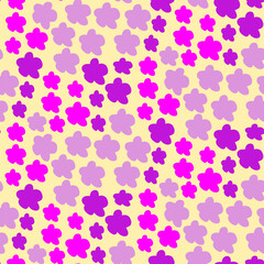 Pink flower simple seamless pattern