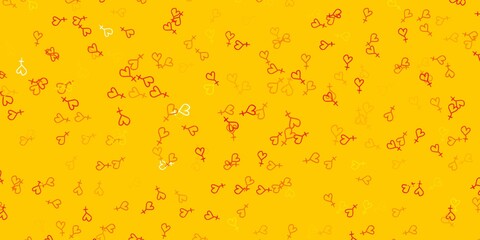 Light Orange vector backdrop with woman's power symbols.