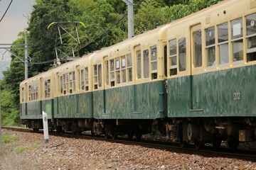 三岐鉄道北勢線の特徴ある電車