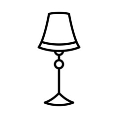  Floor Lamp Vector Line Icon Design