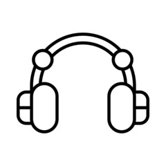 Headphones Vector Line Icon Design