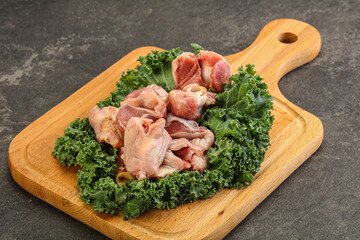 Raw chicken stomach for cooking