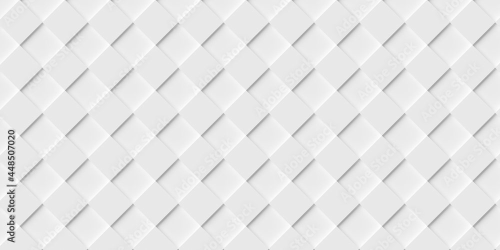 Poster modern minimal white rotated checkerboard shifted cube geometrical pattern background flat lay top v