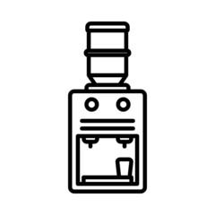 Water Dispenser Vector Line Icon Design