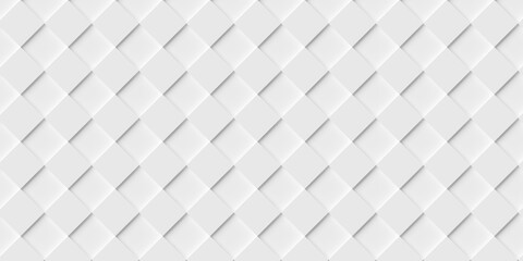 Modern minimal white rotated checkerboard shifted cube geometrical pattern background flat lay top view from above