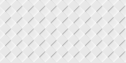 Modern minimal white rotated checkerboard shifted cube geometrical pattern background flat lay top view from above