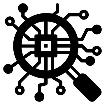 analysis glyph icon