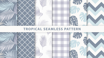 Collection of tropical seamless pattern