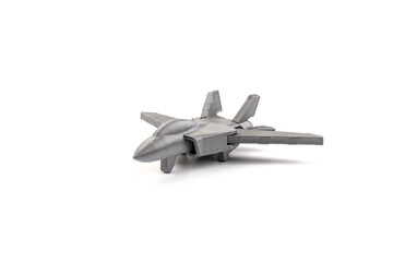 Model plane, airliner, airplane created on a 3d printer, on white background. transportation concept